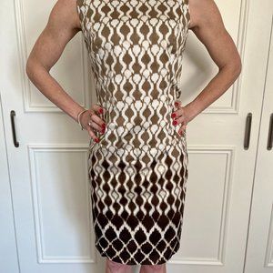 TRIBAL, Size 8, Beige & Brown Woman's Dress